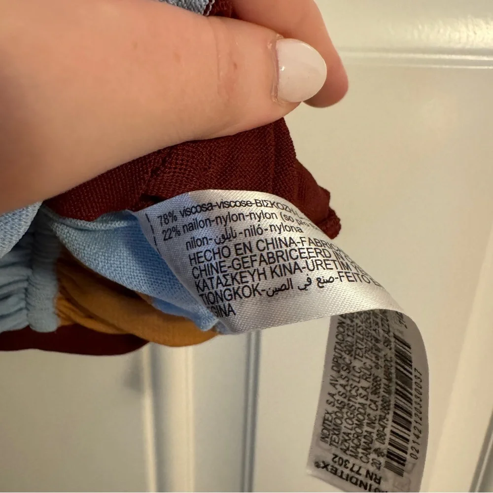 Zara Multicolor Ruched Top - Picture 5 of 8